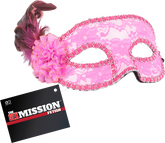 Sex Mission Feathered Masquerade BDSM Play Masks Pink Masks And Blindfolds